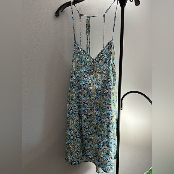 Wild Fable Woven Sleeveless Fit & Flare Dress Blue Floral Size NWT Size M or XL - Picture 6 of 16